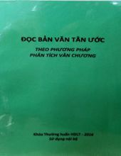 ĐỌC BẢN VĂN TÂN ƯỚC THEO PHƯƠNG PHÁP PHÂN TÍCH VĂN CHƯƠNG